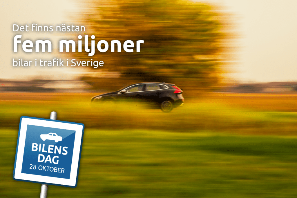 Fem miljoner bilar i Sverige